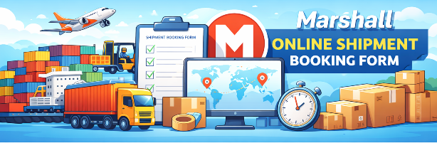 Marshall online shipment booking for Air and sea shipments