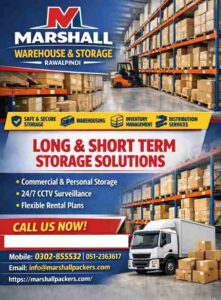 Marshall Warehouse & Storage Service in Rawalpindi Islamabad