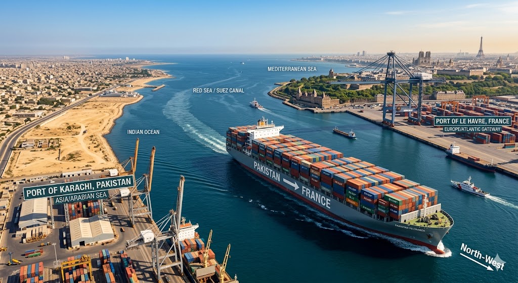 Marshall Cargo Shipping from Pakistan to France