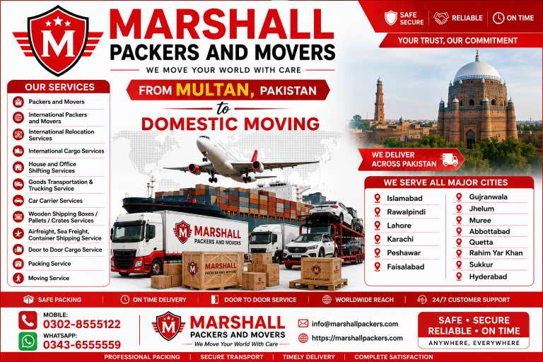 Marshall Packers and Movers - International cargo services in Multan12